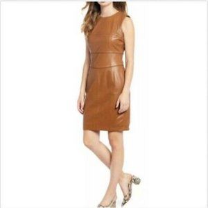 Antonio Melani Elizabeth Camel Leather Sleeveless